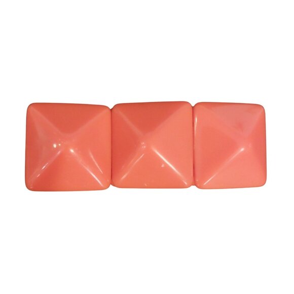 Vintage Bracelet Chunky Orange Statement Bracelet Stretchy - Picture 3 of 5